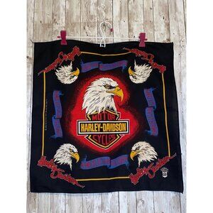Vintage Harley-Davidson American Glory Bandana With Eagle Print Made in USA